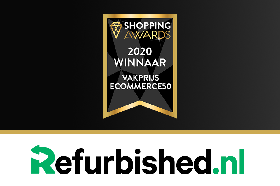 Shopping Awards 2020 winnaar refurbished.nl 