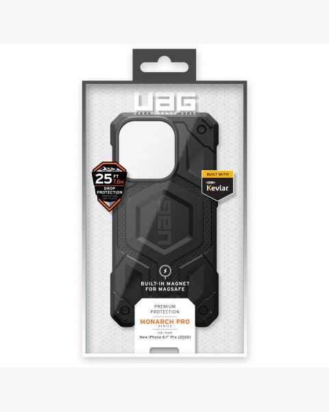 UAG Monarch Backcover MagSafe iPhone 14 Pro - Kevlar Black