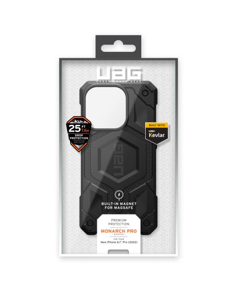 UAG Monarch Backcover MagSafe iPhone 14 Pro - Kevlar Black