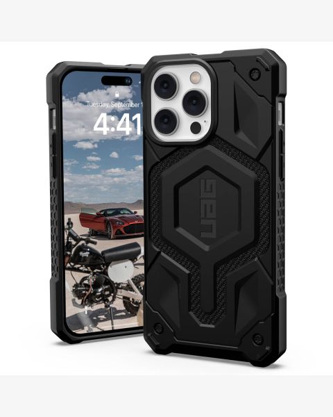 UAG Monarch Backcover MagSafe iPhone 14 Pro Max - Kevlar Black