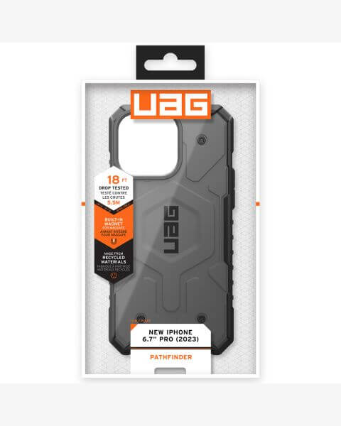UAG Pathfinder Backcover MagSafe iPhone 15 Pro Max - Zilver / Silber   / Silver