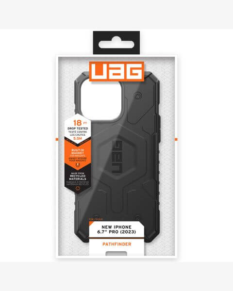UAG Pathfinder Backcover MagSafe iPhone 15 Pro Max - Zwart / Schwarz / Black