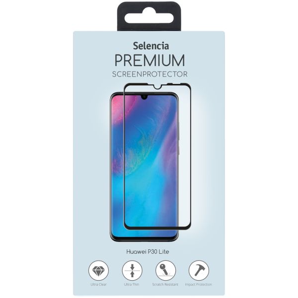 Selencia Gehard Glas Premium Screenprotector Huawei P30 Lite - Zwart / Schwarz / Black