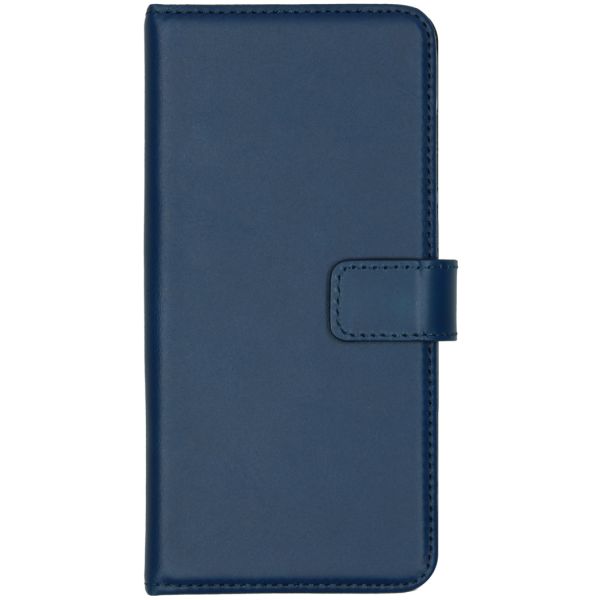 Selencia Echt Lederen Bookcase Huawei P Smart - Blauw / Blau / Blue
