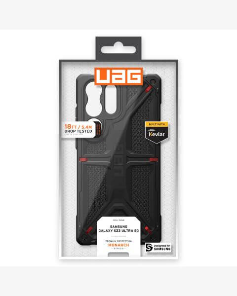 UAG Monarch Backcover Samsung Galaxy S23 Ultra - Kevlar Black