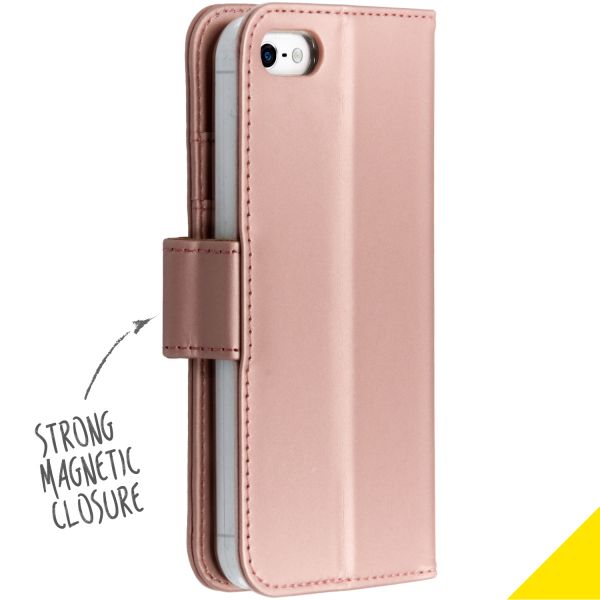 Wallet Softcase Booktype iPhone SE / 5 / 5s - Rosé Goud / Rosé Gold