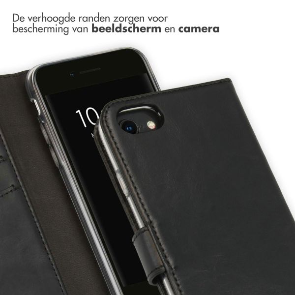 Selencia Echt Lederen Bookcase iPhone SE (2022 / 2020) / 8 / 7 / 6(s)