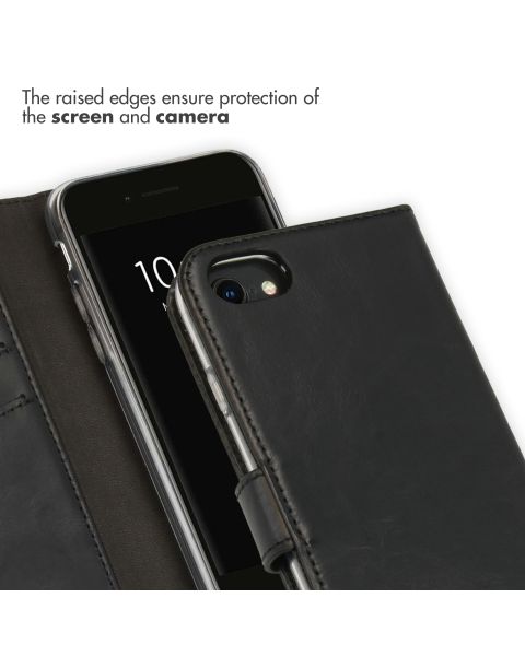 Selencia Echt Lederen Bookcase iPhone SE (2022 / 2020) / 8 / 7 / 6(s)