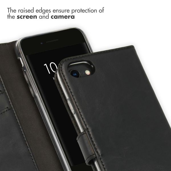 Selencia Echt Lederen Bookcase iPhone SE (2022 / 2020) / 8 / 7 / 6(s)