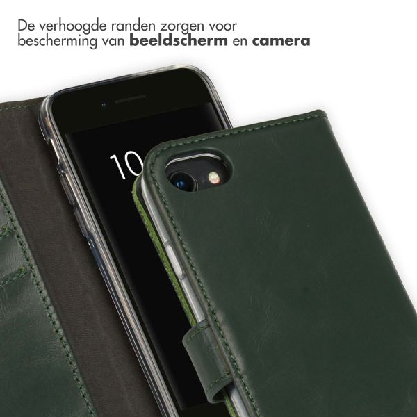 Selencia Echt Lederen Bookcase iPhone SE (2022 / 2020) / 8 / 7 / 6(s)