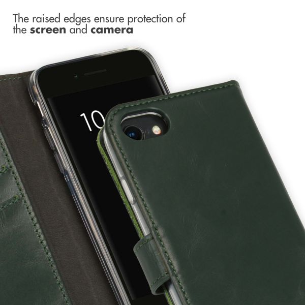 Selencia Echt Lederen Bookcase iPhone SE (2022 / 2020) / 8 / 7 / 6(s)