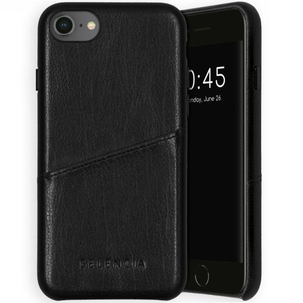 Vayu Vegan Lederen Backcover iPhone SE (2020) / 8 / 7 / 6(s) - Zwart / Black