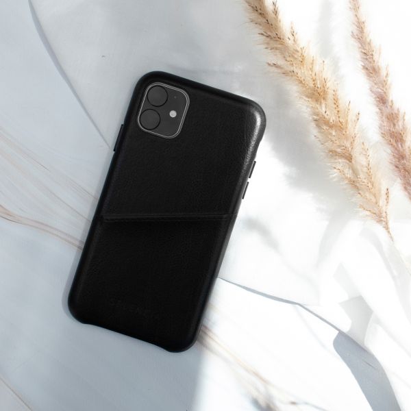 Vayu Vegan Lederen Backcover iPhone SE (2020) / 8 / 7 / 6(s) - Zwart / Black