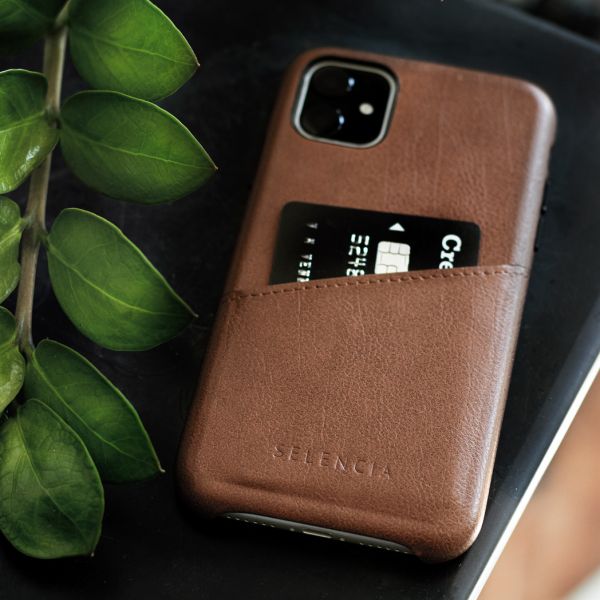 Vayu Vegan Lederen Backcover iPhone SE (2020) / 8 / 7 / 6(s) - Bruin / Brown