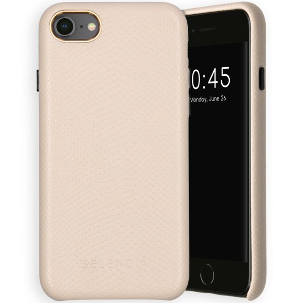 Selencia Gaia Slang Backcover iPhone SE (2022 / 2020) / 8 / 7 / 6(s) - Wit / Weiß / White