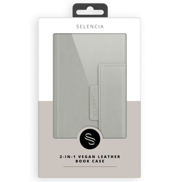 Uitneembare Vegan Lederen Bookcase iPhone SE (2020) / 8/7/6s - Grijs / Grey