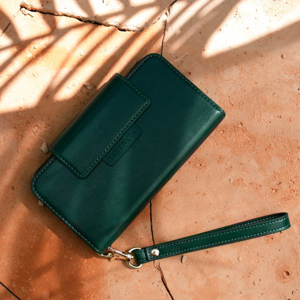 Uitneembare Vegan Lederen Bookcase iPhone SE (2020) / 8/7/6s - Groen / Green