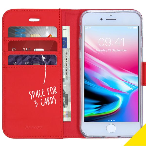 Wallet Softcase Booktype iPhone SE (2020) / 8 / 7 / 6(s) - Rood / Red