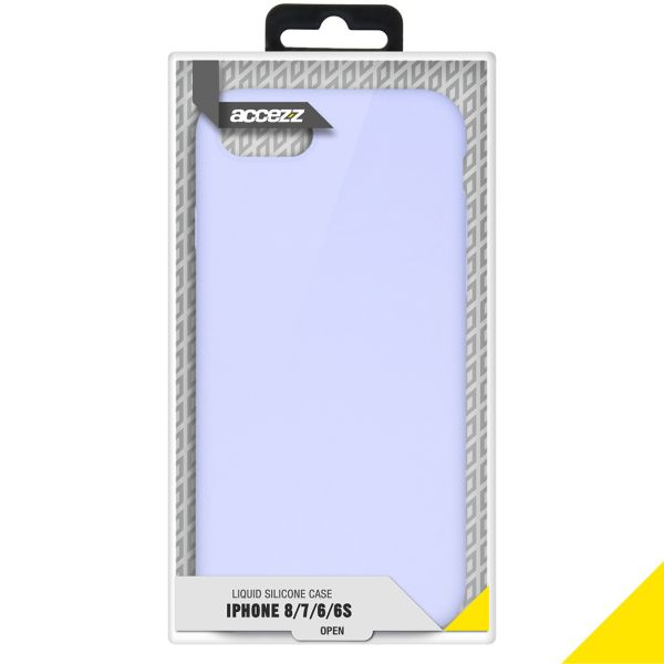 Accezz Liquid Silicone Backcover iPhone SE (2022 / 2020) / 8 / 7 - Paars / Violett  / Purple