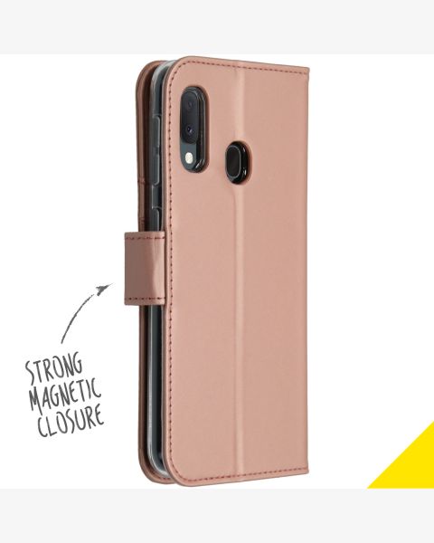Accezz Wallet Softcase Bookcase Samsung Galaxy A20e - Rosé Goud / Roségold