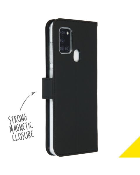 Accezz Wallet Softcase Bookcase Samsung Galaxy A21s - Zwart / Schwarz / Black