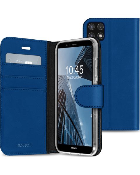 Accezz Wallet Softcase Bookcase Galaxy A22 (5G) - Donkerblauw / Dunkelblau  / Dark blue