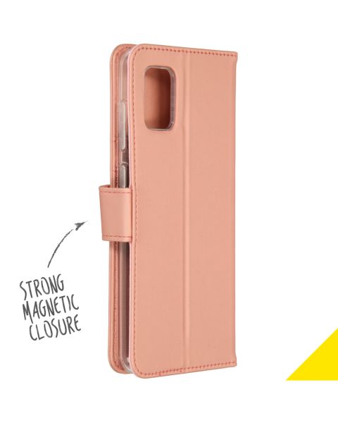 Accezz Wallet Softcase Bookcase Samsung Galaxy A31 - Rosé Goud / Roségold