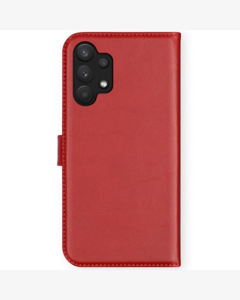Selencia Echt Lederen Bookcase Samsung Galaxy A32 (4G) - Rood / Rot / Red