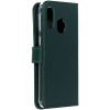 Selencia Echt Lederen Bookcase Samsung Galaxy A40 - Groen / Grün  / Green