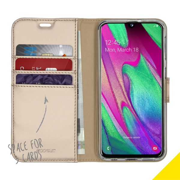 Wallet Softcase Booktype Samsung Galaxy A40 - Goud - Goud / Gold