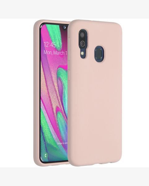 Accezz Liquid Silicone Backcover Samsung Galaxy A40 - Roze / Rosa / Pink