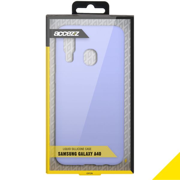 Accezz Liquid Silicone Backcover Samsung Galaxy A40 - Paars / Violett  / Purple