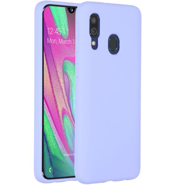 Accezz Liquid Silicone Backcover Samsung Galaxy A40 - Paars / Violett  / Purple