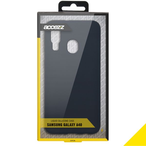 Accezz Liquid Silicone Backcover Samsung Galaxy A40 - Blauw / Blau / Blue