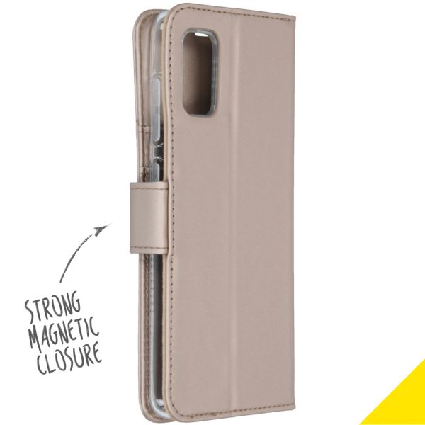 Accezz Wallet Softcase Bookcase Samsung Galaxy A41 - Goud / Gold