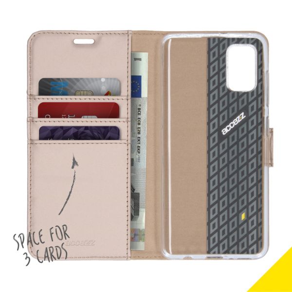 Accezz Wallet Softcase Bookcase Samsung Galaxy A41 - Goud / Gold