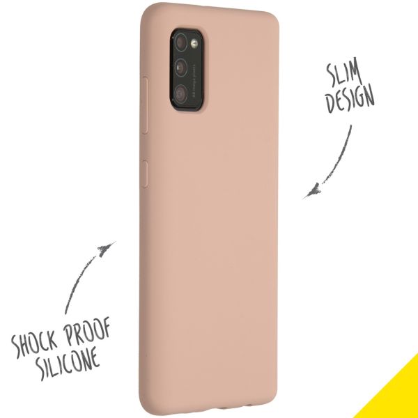 Accezz Liquid Silicone Backcover Samsung Galaxy A41 - Roze / Rosa / Pink