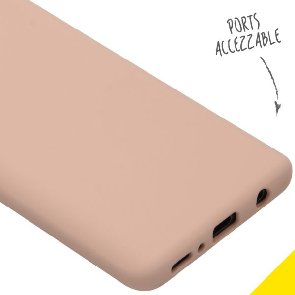 Accezz Liquid Silicone Backcover Samsung Galaxy A41 - Roze / Rosa / Pink