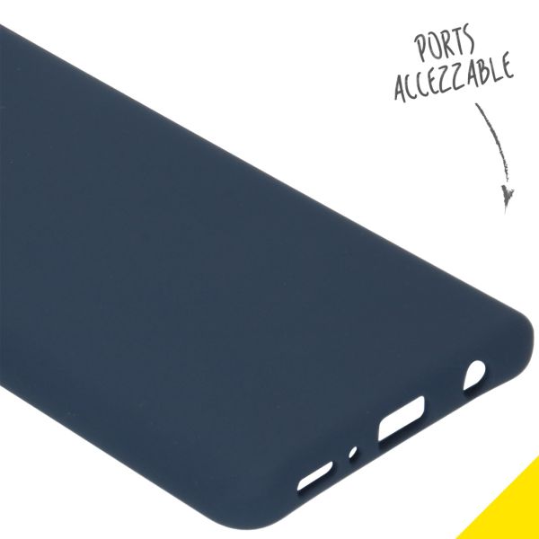 Accezz Liquid Silicone Backcover Samsung Galaxy A41 - Blauw / Blau / Blue