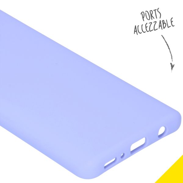 Liquid Silicone Backcover Samsung Galaxy A41 - Paars - Paars / Purple