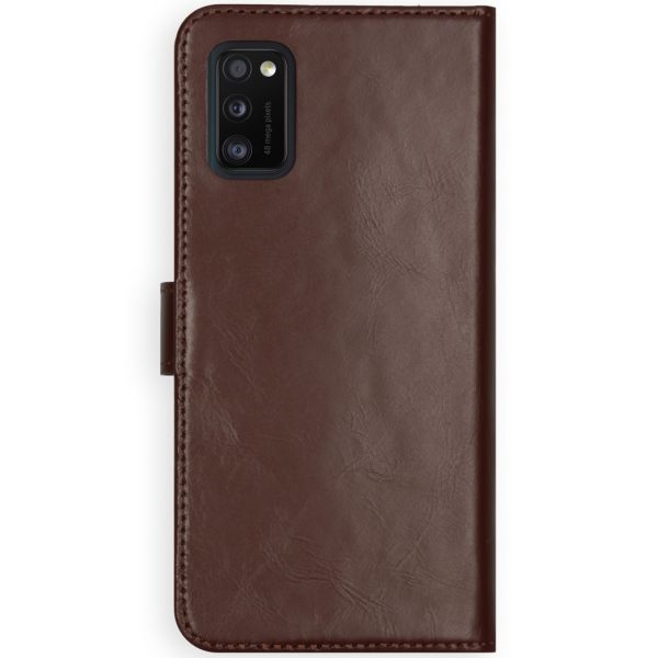 Selencia Echt Lederen Bookcase Samsung Galaxy A41 - Bruin / Braun  / Brown