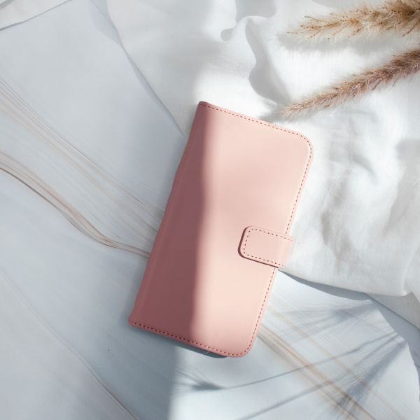 Selencia Echt Lederen Bookcase Samsung Galaxy A41 - Roze / Rosa / Pink