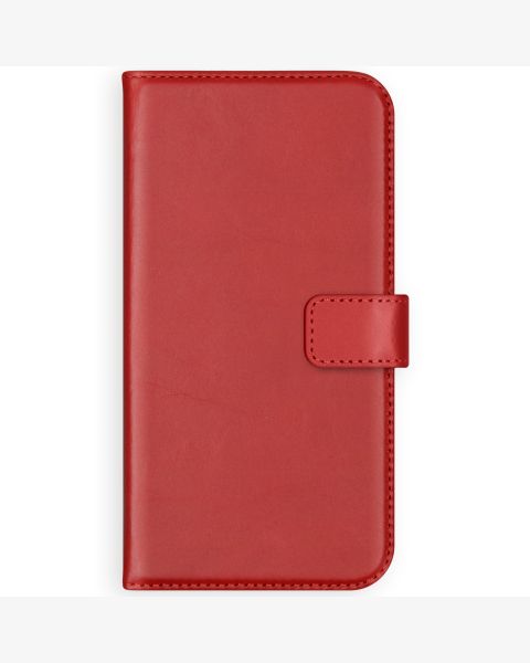 Selencia Echt Lederen Bookcase Samsung Galaxy A42 - Rood / Rot / Red