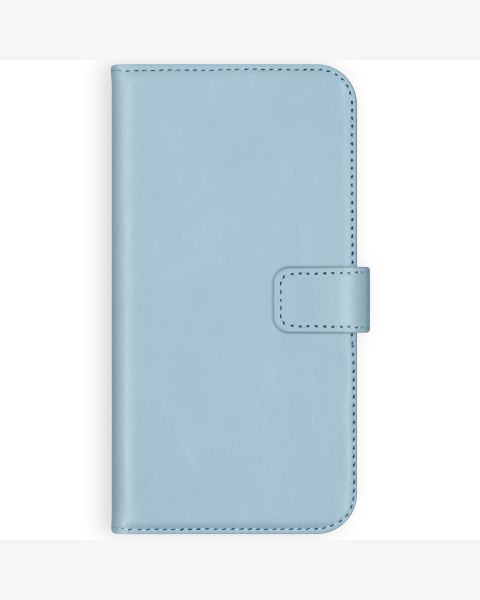 Selencia Echt Lederen Bookcase Samsung Galaxy A42 - Lichtblauw / Hellblau / Light Blue