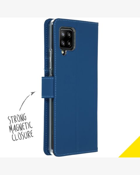 Accezz Wallet Softcase Bookcase Samsung Galaxy A42 - Donkerblauw / Dunkelblau  / Dark blue