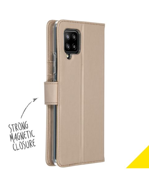 Accezz Wallet Softcase Bookcase Samsung Galaxy A42 - Goud / Gold