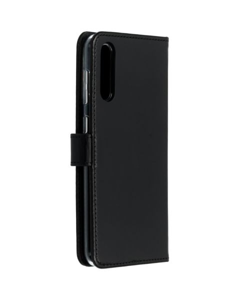 Selencia Echt Lederen Bookcase Samsung Galaxy A50 / A30s - Zwart / Schwarz / Black