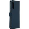 Selencia Echt Lederen Bookcase Samsung Galaxy A50 / A30s - Blauw / Blau / Blue