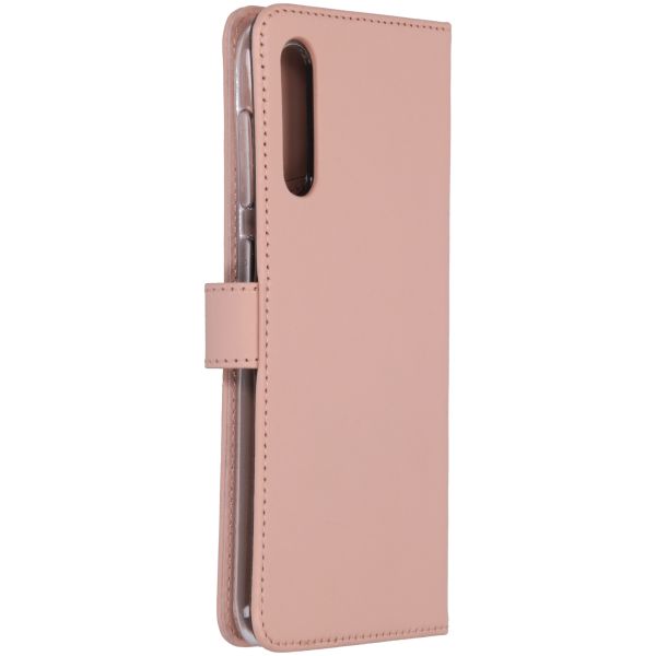 Selencia Echt Lederen Bookcase Samsung Galaxy A50 / A30s - Roze / Rosa / Pink