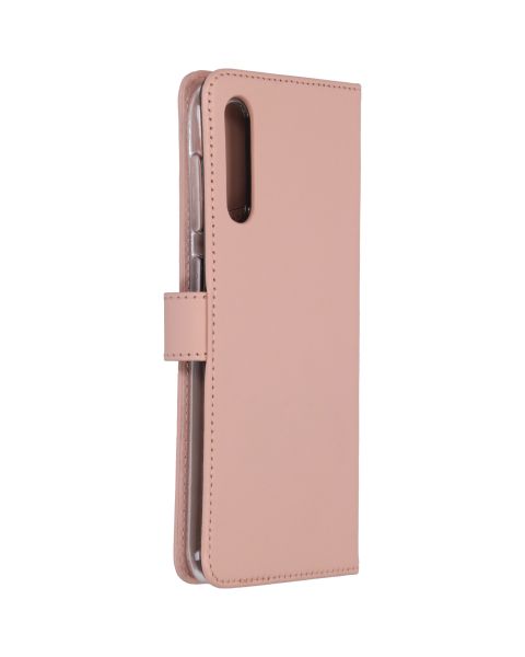 Selencia Echt Lederen Bookcase Samsung Galaxy A50 / A30s - Roze / Rosa / Pink
